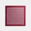 Textured Signature Print Silk Square Scarf