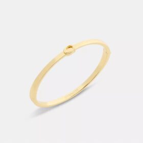 Thin Signature Hinged Bangle