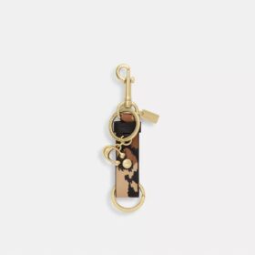 Trigger Snap Bag Charm with Leopard Print