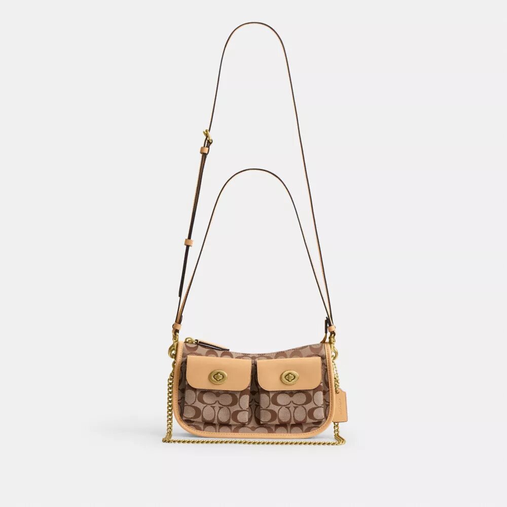 Twin Turnlock Waverly Bag in Signature Jacquard