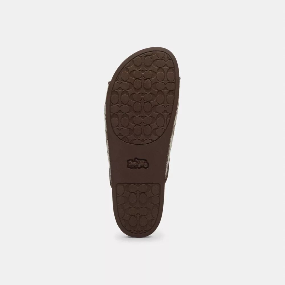 Two Band Buckle Sandal in Signature Jacquard
