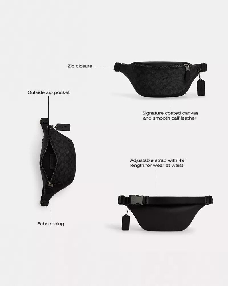 Warren Mini Belt Bag in Signature Canvas