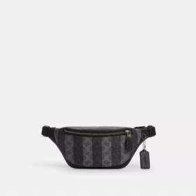 Warren Mini Belt Bag in Signature Canvas with Stripes