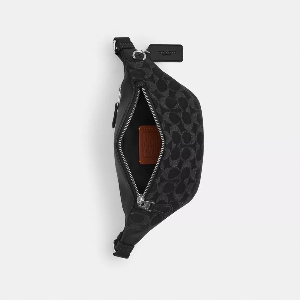 Warren Mini Belt Bag in Signature Denim