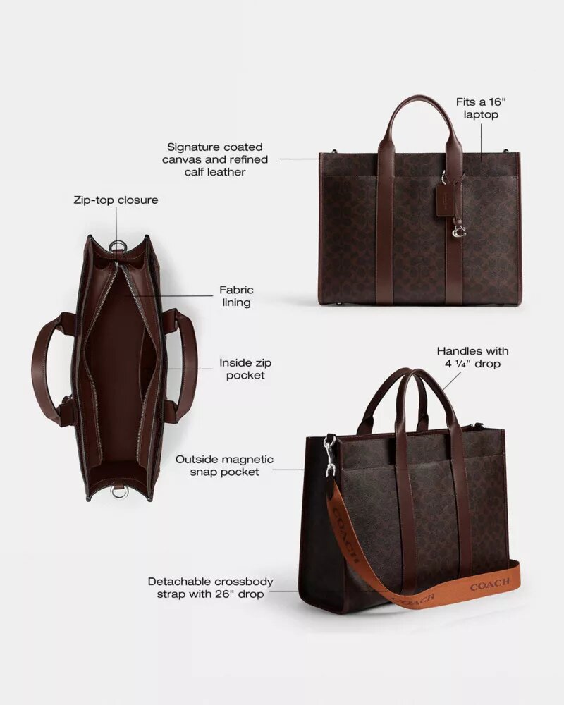 Wesley Tote in Signature Canvas