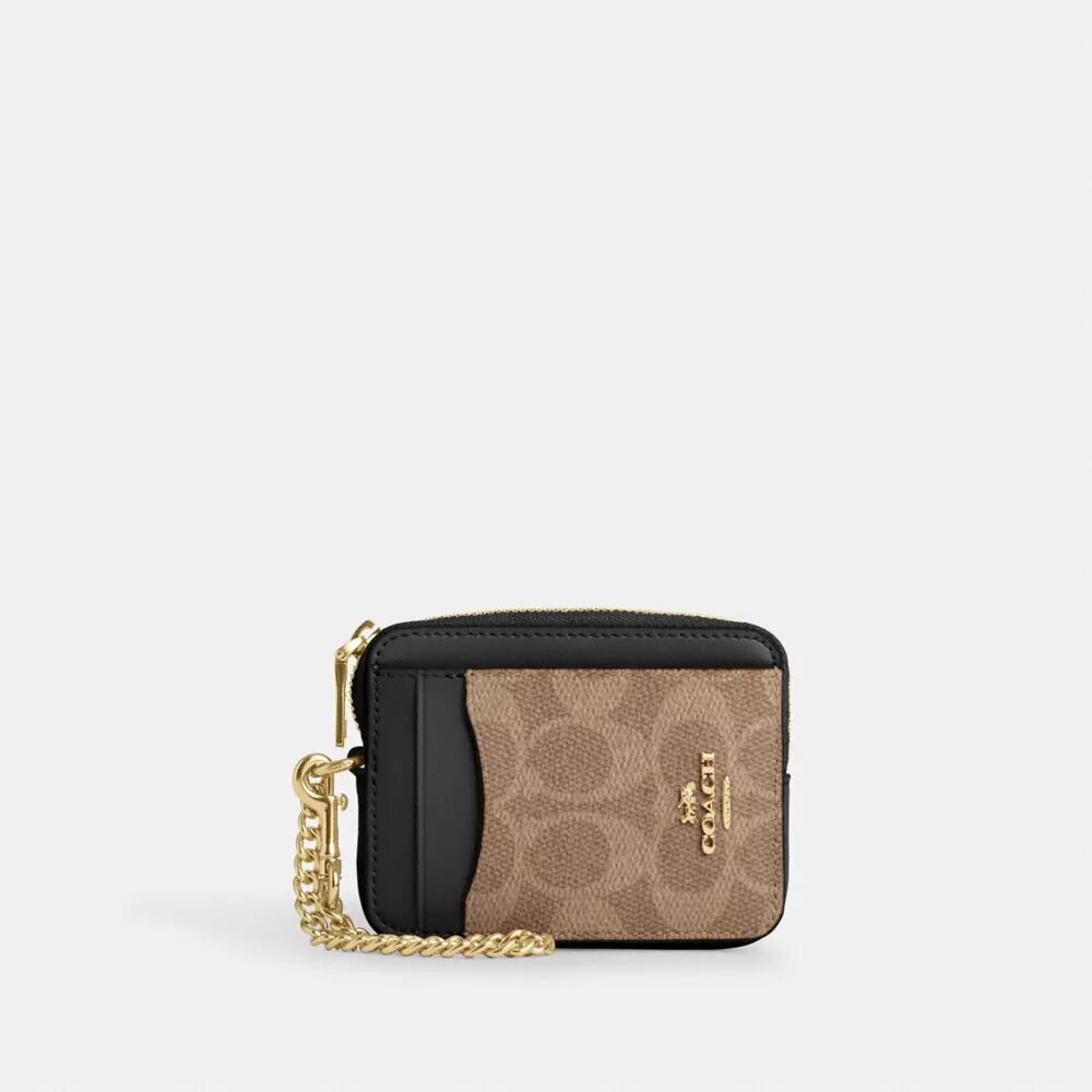 Zip Card Case in Signature Canvas