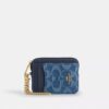 Zip Card Case in Signature Denim