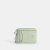 Zip Card Case in Signature Leather with Heart Charm