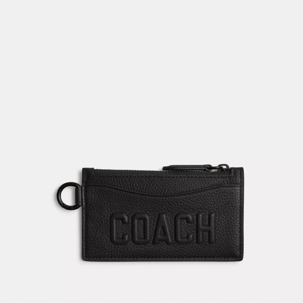 Zip Card Case with Coach Graphic