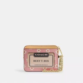 Zip Card Case with Floral Print